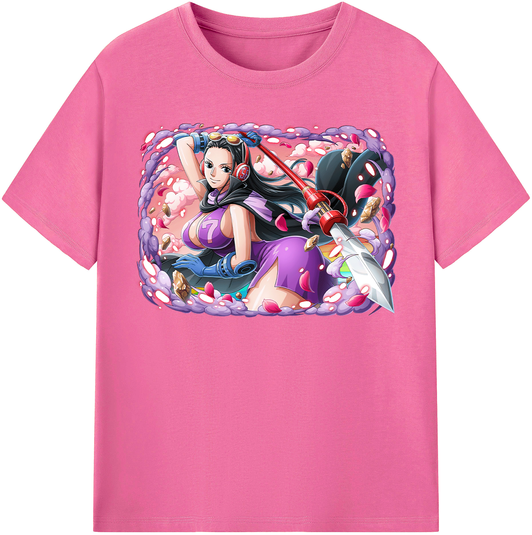 ワンピース ニコ・ロビン ONE PIECE Nico Robin レディースカジュアルプリントTシャツ（綿100％）